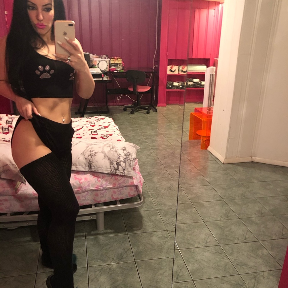 Black AMERICAN APPAREL thigh high cotton socks blk - Picture 2 of 2